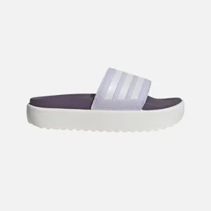 Adidas Adilette Paltform Women'S Slide -Silver Dawn/Zero Metalic/Shadow Violet Rugged Sole Quick Dry