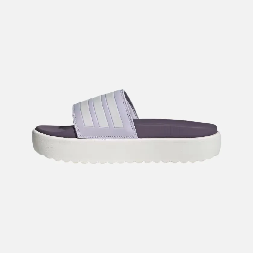 Relaxed Fit Footwear All Day Comfort Adidas Adilette Paltform Women'S Slide -Silver Dawn/Zero Metalic/Shadow Violet