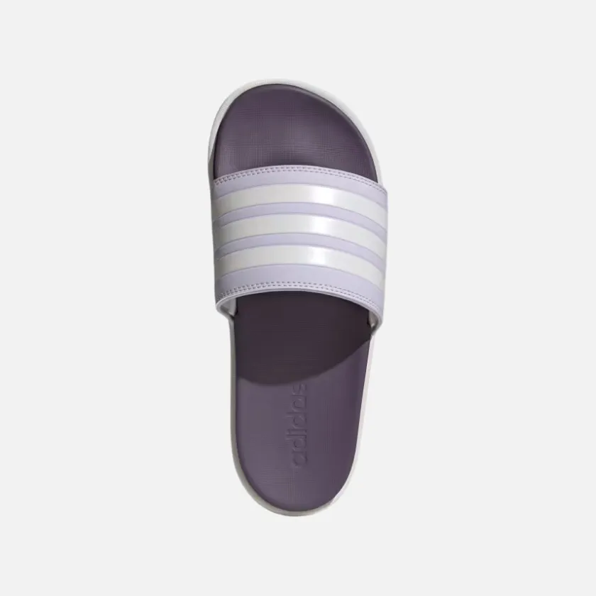 Rugged Easy Clean Adidas Adilette Paltform Women'S Slide -Silver Dawn/Zero Metalic/Shadow Violet