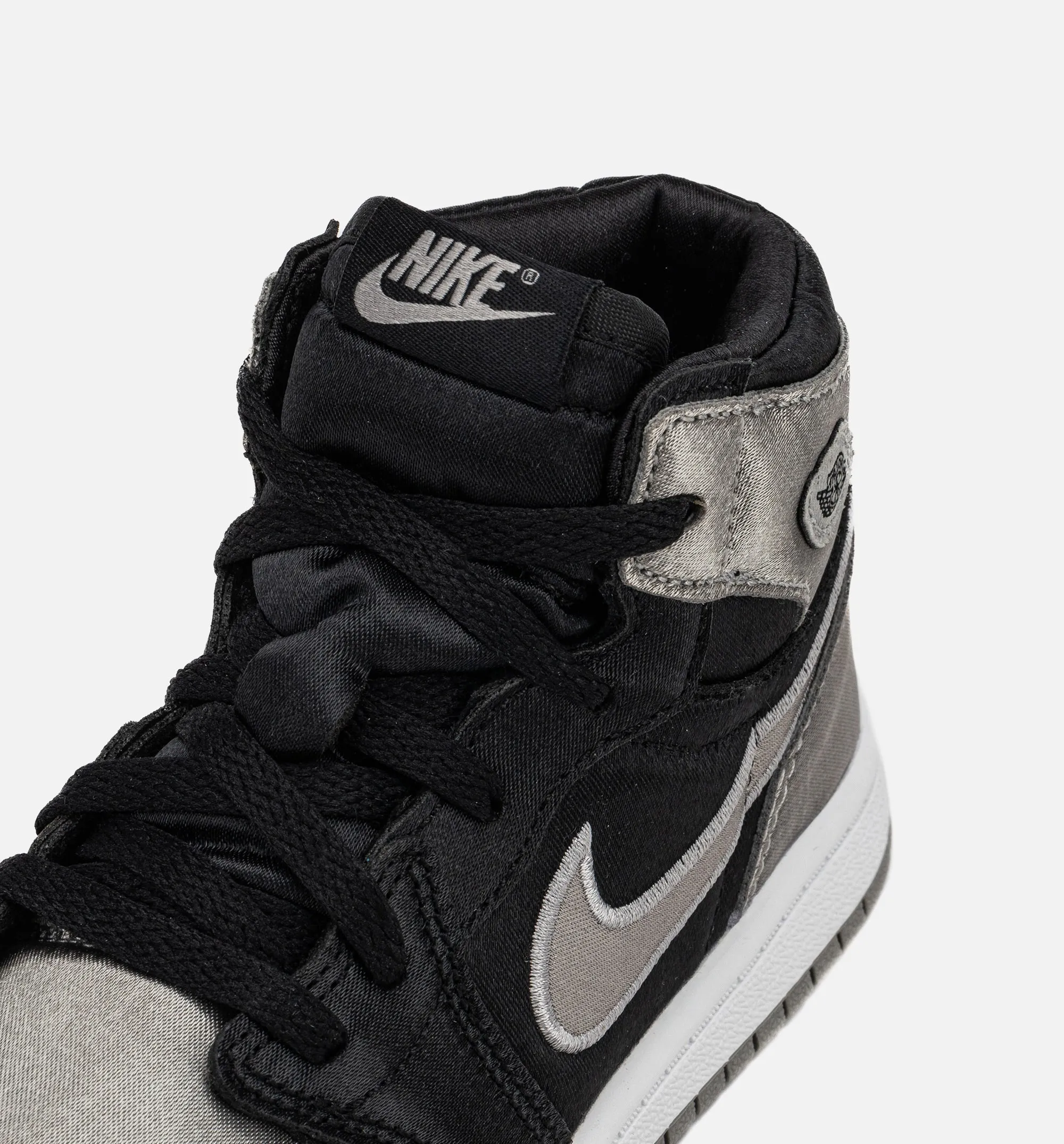 Air Jordan 1 Retro High Og Satin Shadow Infant Toddler Lifestyle Shoe - Black/Medium Grey/White Durable Fashion Sneakers