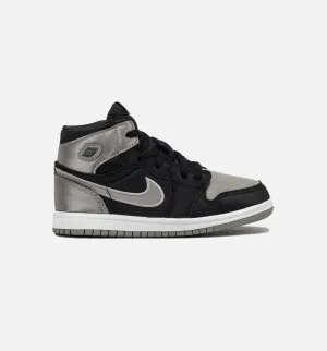 Chic Footwear Comfort Heel Air Jordan 1 Retro High Og Satin Shadow Infant Toddler Lifestyle Shoe - Black/Medium Grey/White