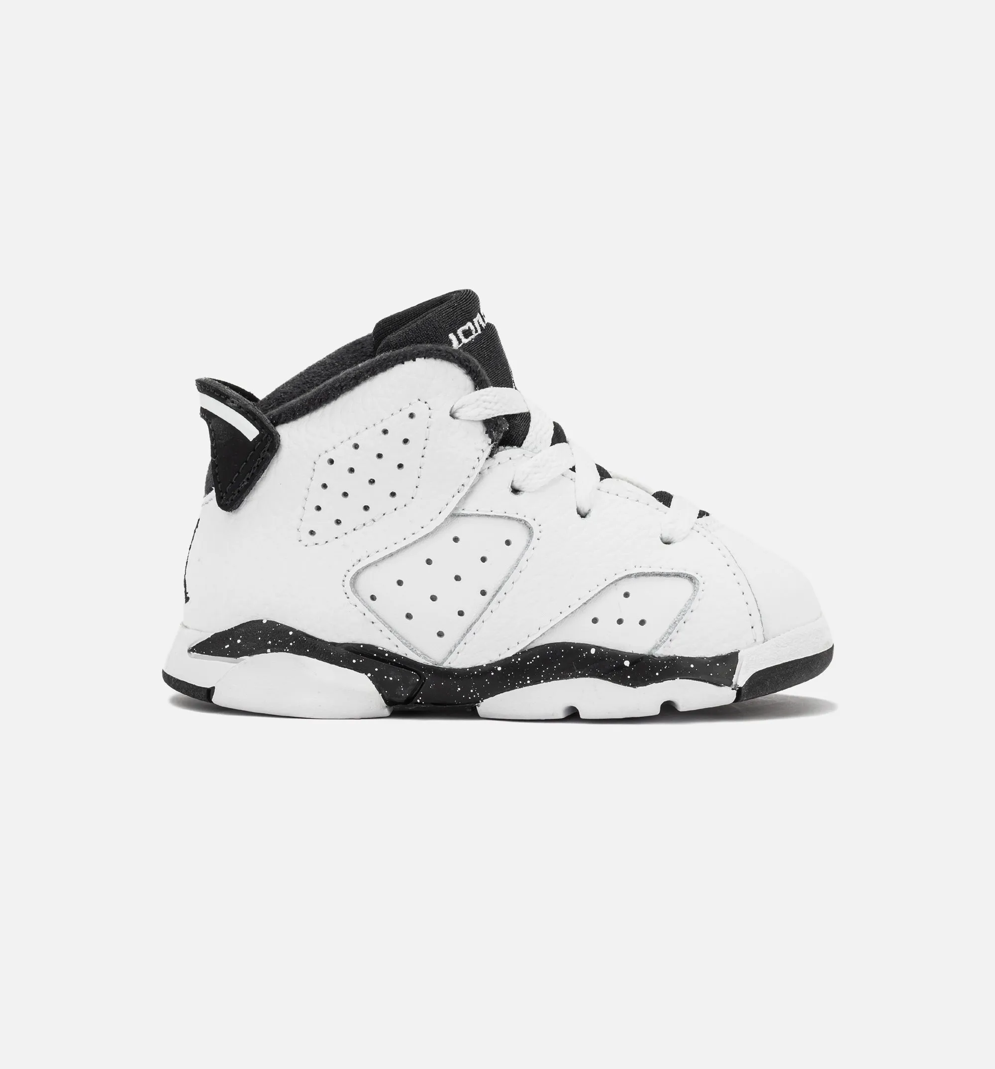 Comfort Heel Walking Shoes Air Jordan 6 Retro White & Black Infant Toddler Lifestyle Shoe - White/Black
