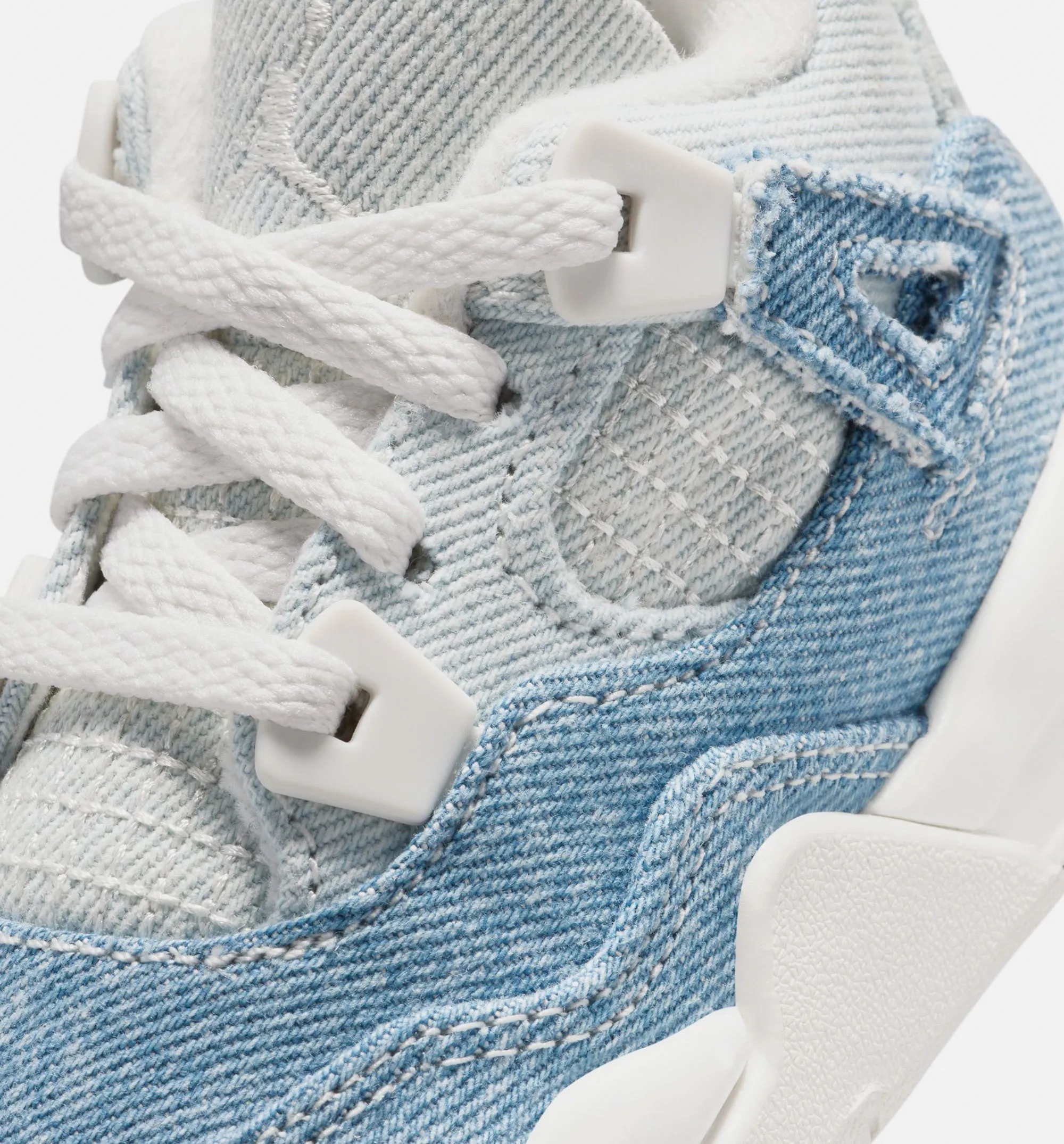 Air Jordan 4 Retro Worn Blue Infant Toddler Lifestyle Shoe - Sail/Worn Blue/Metallic Gold Versatile Style