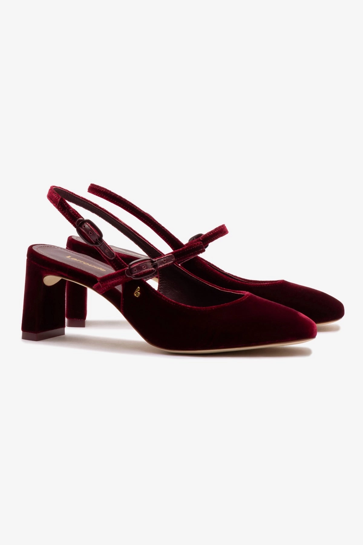 Unisex Streetwear Footwear Georgina Pump In Wine Velvet