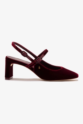 Georgina Pump In Wine Velvet Premium Comfort