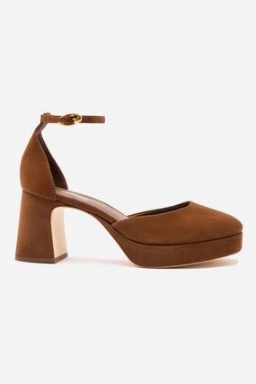 Ari Verona Low Pump In Burnt Umber Suede Fashion Footwear Machine Washable