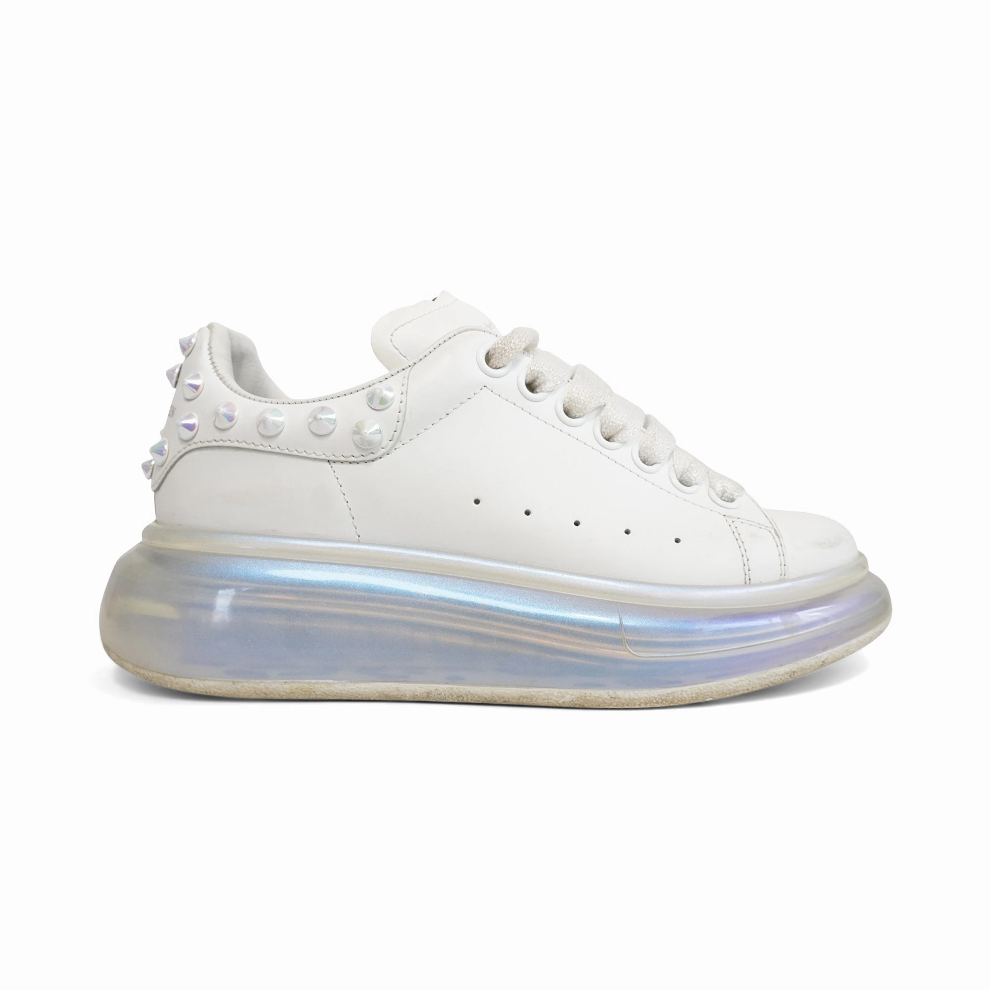 Alexander Mcqueen Holographic Sneakers - Women'S 36 Supportive Footwear Leather Shoes