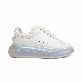 Alexander Mcqueen Holographic Sneakers - Women'S 36 Supportive Footwear Leather Shoes