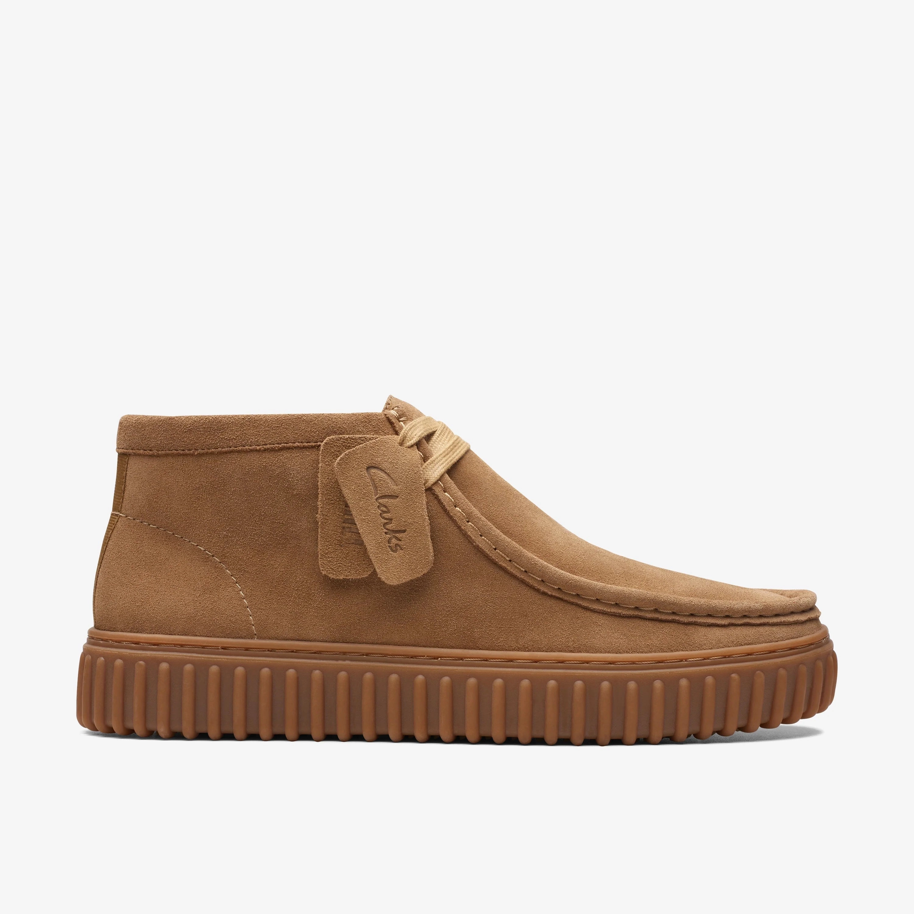 Walking Shoes Timeless Clarks | Ankle Boots | Men | Torhill Hi Dark Sand Suede