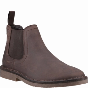 Non Slip Hush Puppies Shaun Leather Chelsea Boot