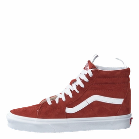 Relaxed Fit Footwear Easy On Off Ua Sk8-Hi (Suede) Brick/True White