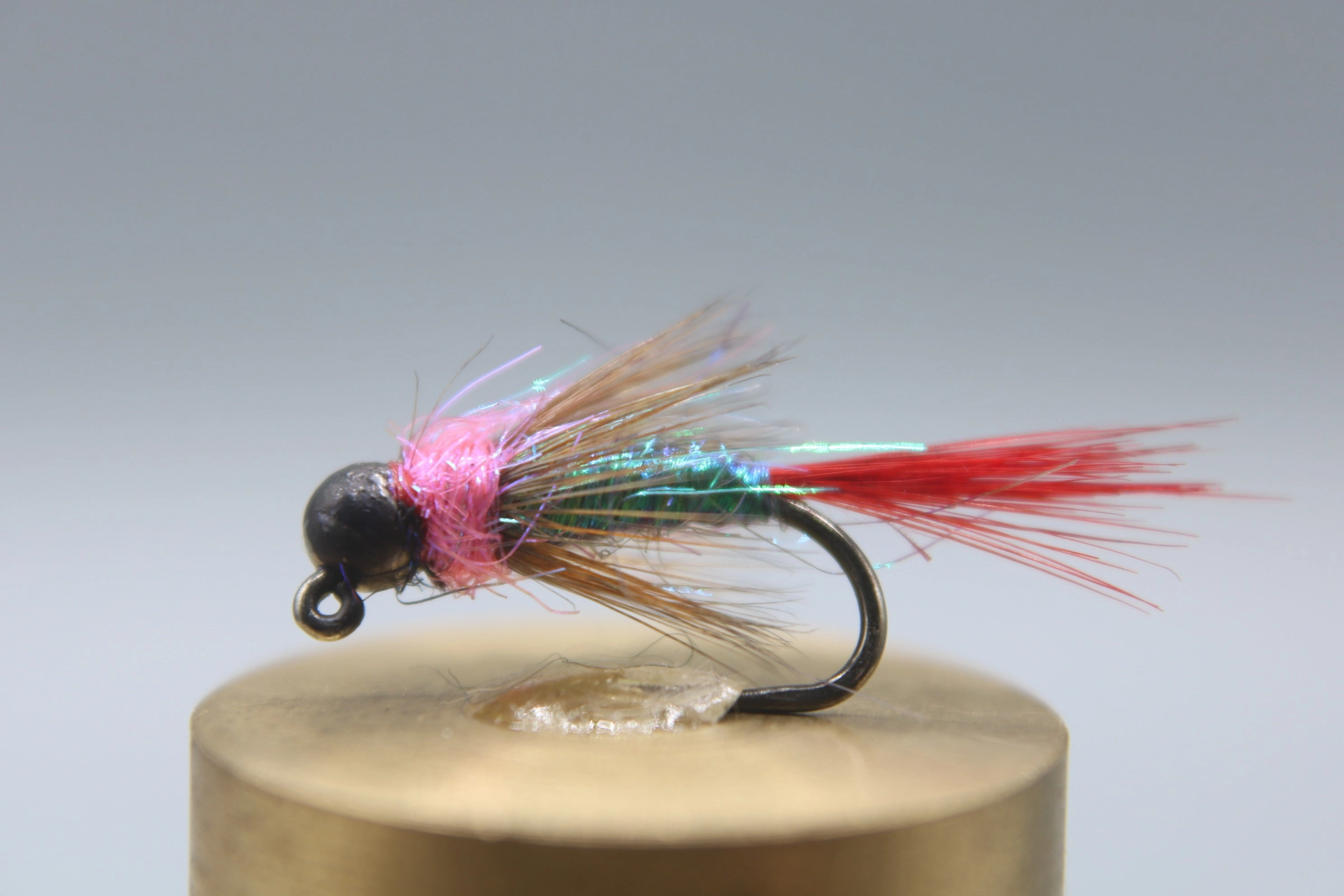 Tungsten Bead Barbless Jig Red Dart
