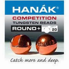 Tungsten Slotted Bead Round Copper - Hanak Competition