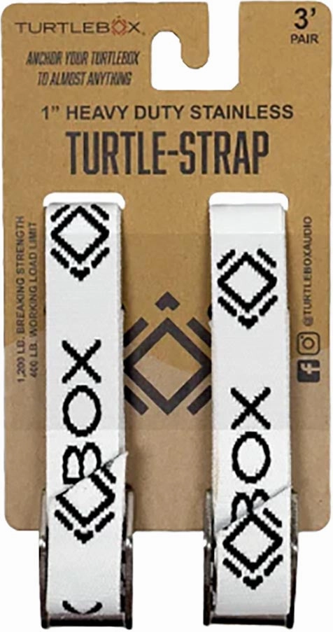 Turtlebox Audio Waterproof Bluetooth Speaker Tie Down Straps - 2 Pack