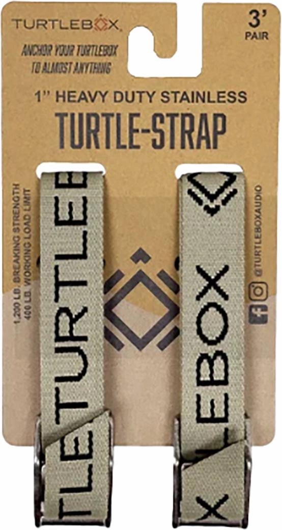 Turtlebox Audio Waterproof Bluetooth Speaker Tie Down Straps - 2 Pack