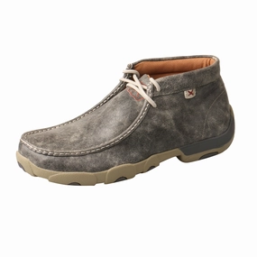 Chic Footwear Twisted X Men'S Chukka Driving Moc - Grey