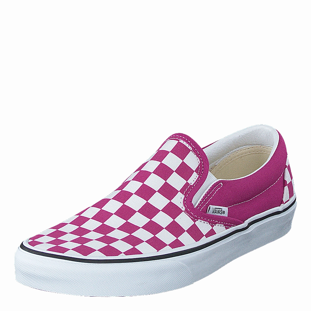 Ua Classic Slip-On (Checkerboard)Fchsrdtrwht Travel Shoes