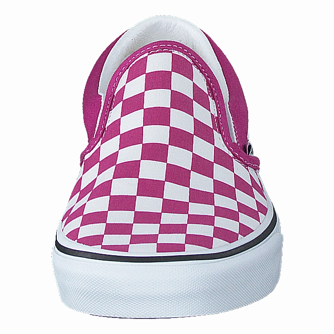Ua Classic Slip-On (Checkerboard)Fchsrdtrwht Sporty Style Rugged Sole