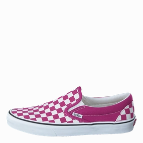 Slip Resistant Work Minimalist Shoes Ua Classic Slip-On (Checkerboard)Fchsrdtrwht