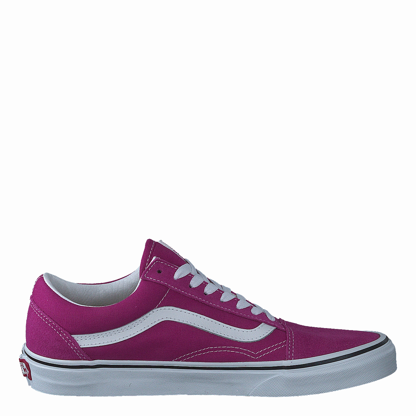 Wide Fit Ua Old Skool Fuchsia Red/True White