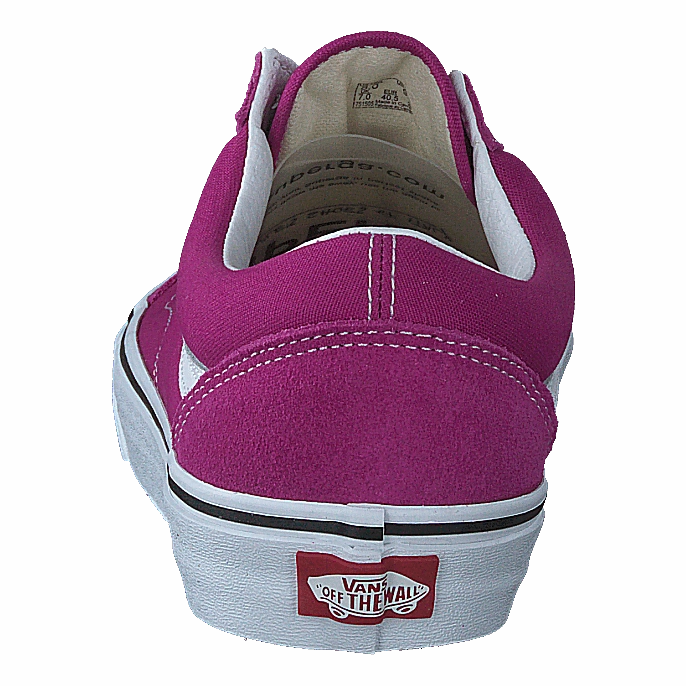 Ua Old Skool Fuchsia Red/True White Unisex Shoes
