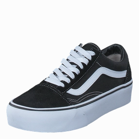 Pain Relief Slip Resistant Work Ua Old Skool Platform Black/White