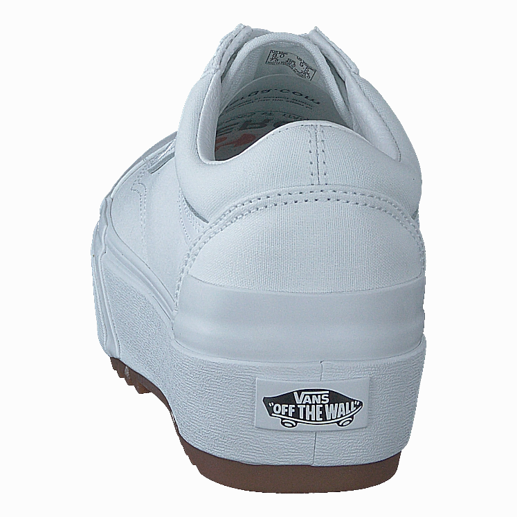 Ua Old Skool Stacked (Canvas) True White Streetwear Footwear Versatile Footwear