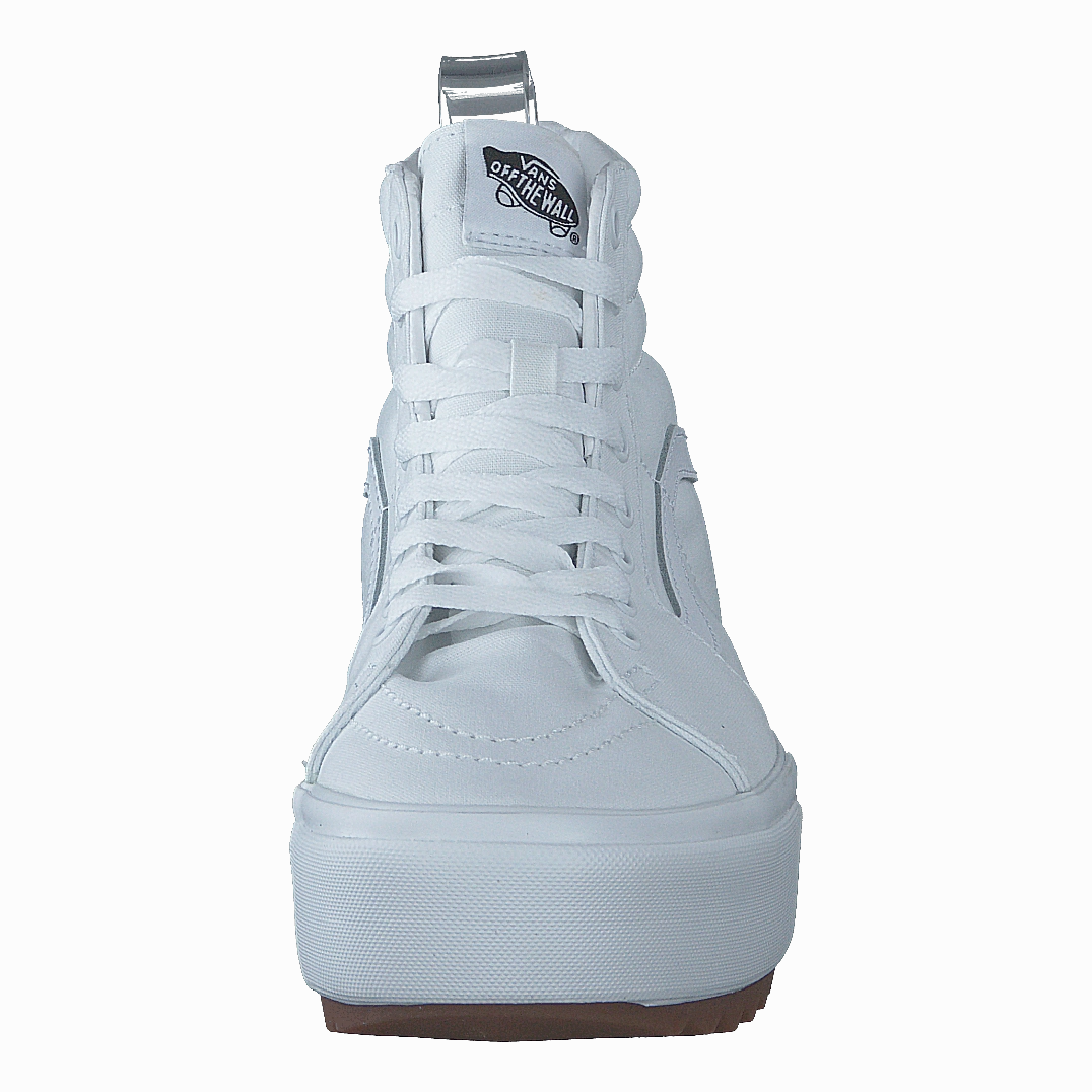 Ua Sk8-Hi Stacked (Canvas) True White Unisex Shoes Casual Comfort