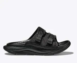 Breathable Mesh Unisex Hoka Ora Luxe  Premium Recovery Slide With Adjustable Ariaprene Strap & Cushioned Support