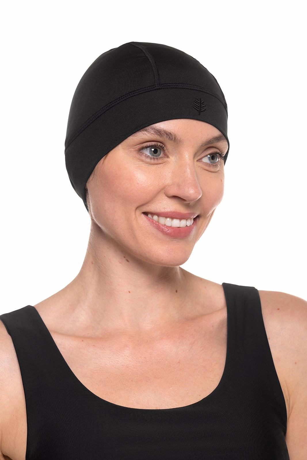 Unisex Aqua Sun Skully Cap | Black