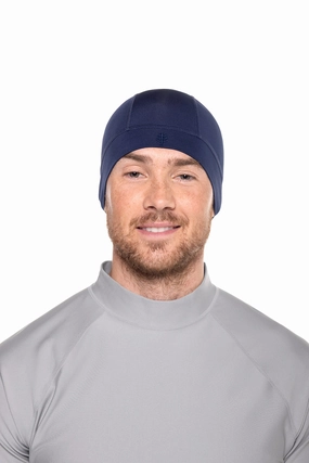 Unisex Aqua Sun Skully Cap  | Navy
