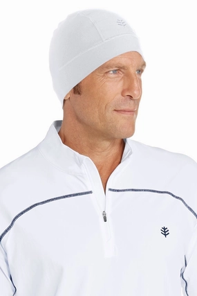 Unisex Aqua Sun Skully Cap | White