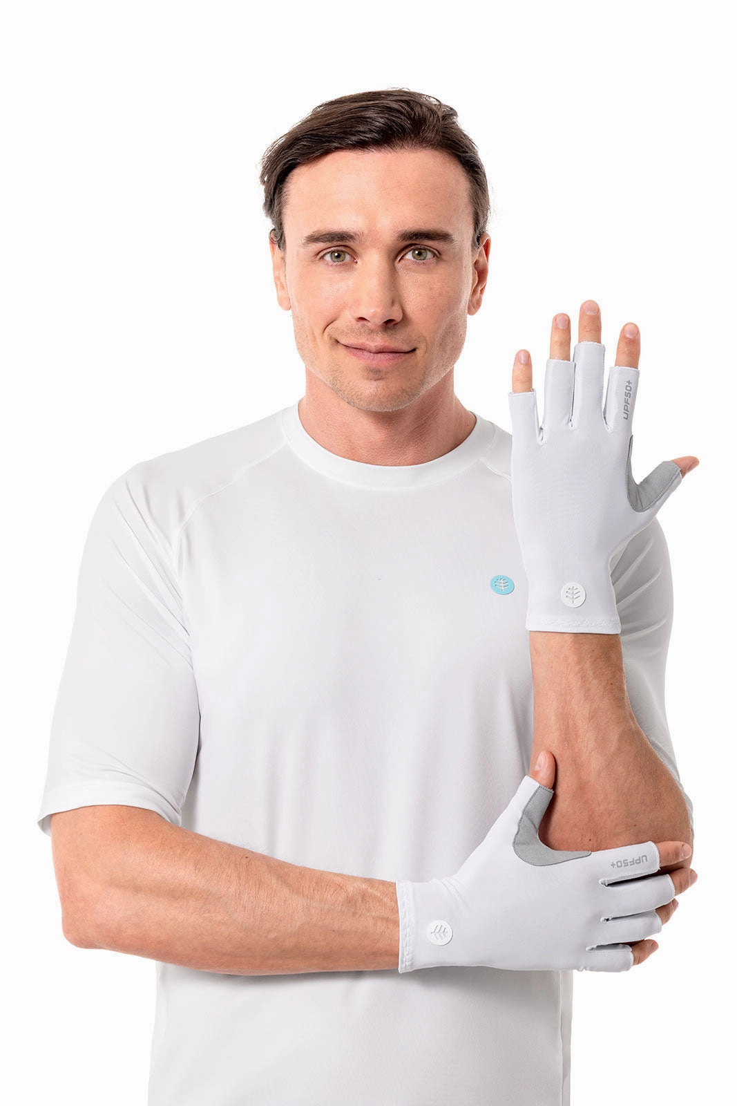 Unisex MaxShield Multi-Sport Fingerless Gloves | White