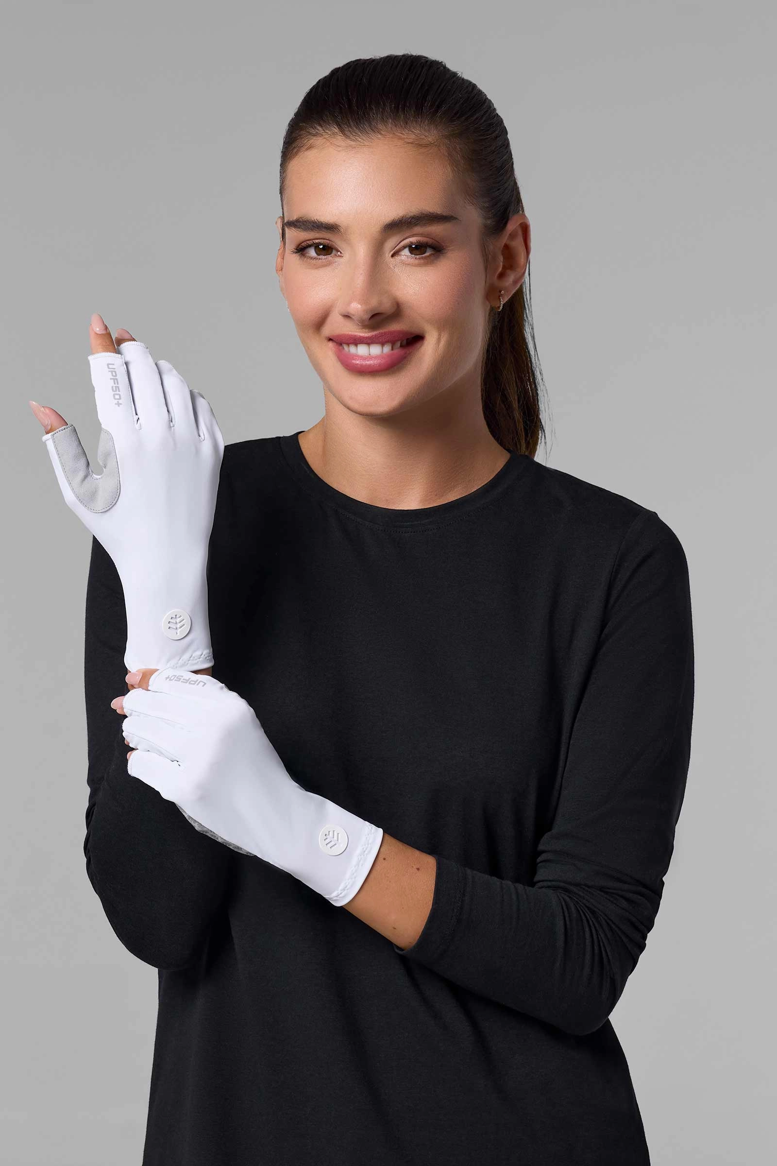 Unisex MaxShield Multi-Sport Fingerless Gloves | White