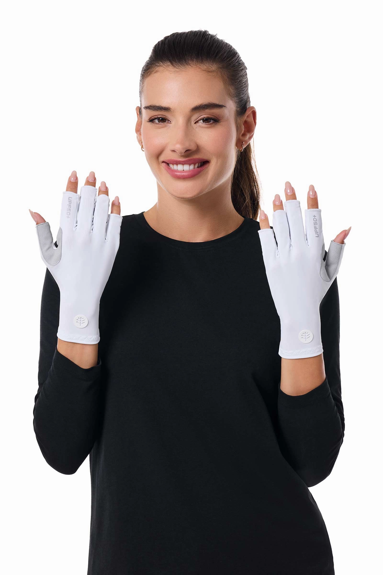Unisex MaxShield Multi-Sport Fingerless Gloves | White