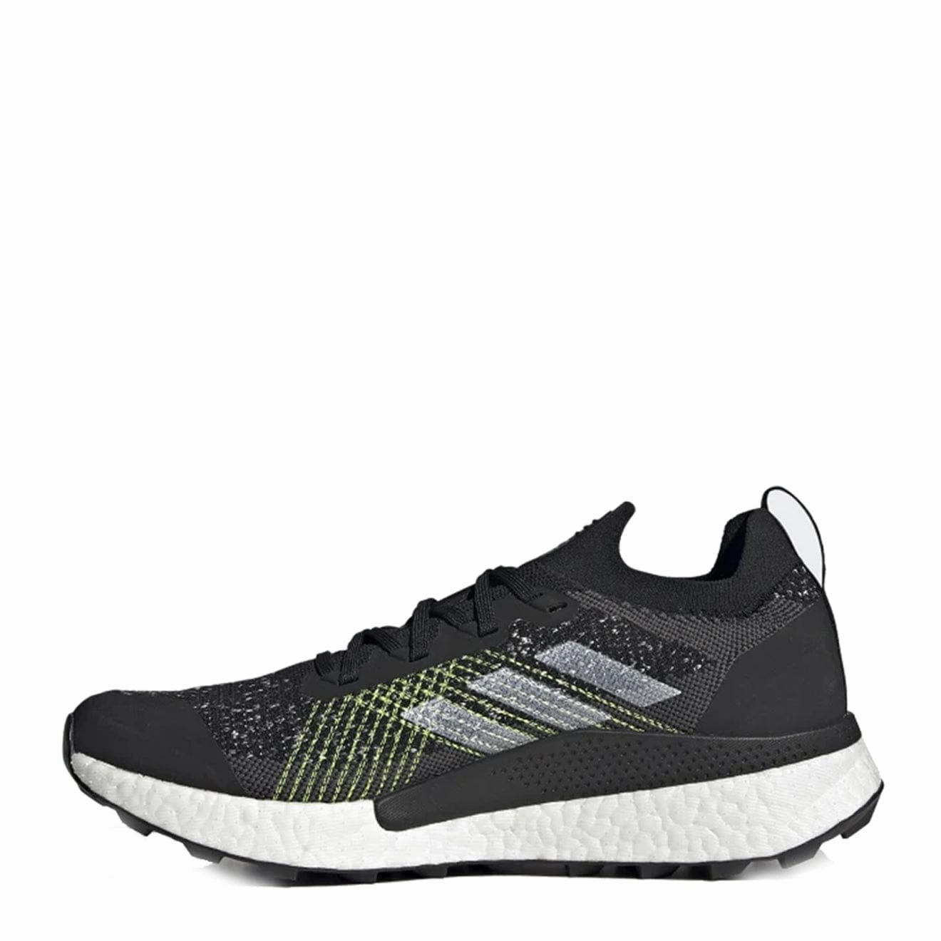 Comfort Technology Cushioned Insoles Adidas Terrex Two Ultra Trail Running Shoes Core Black / Cloud White / Solar Yellow