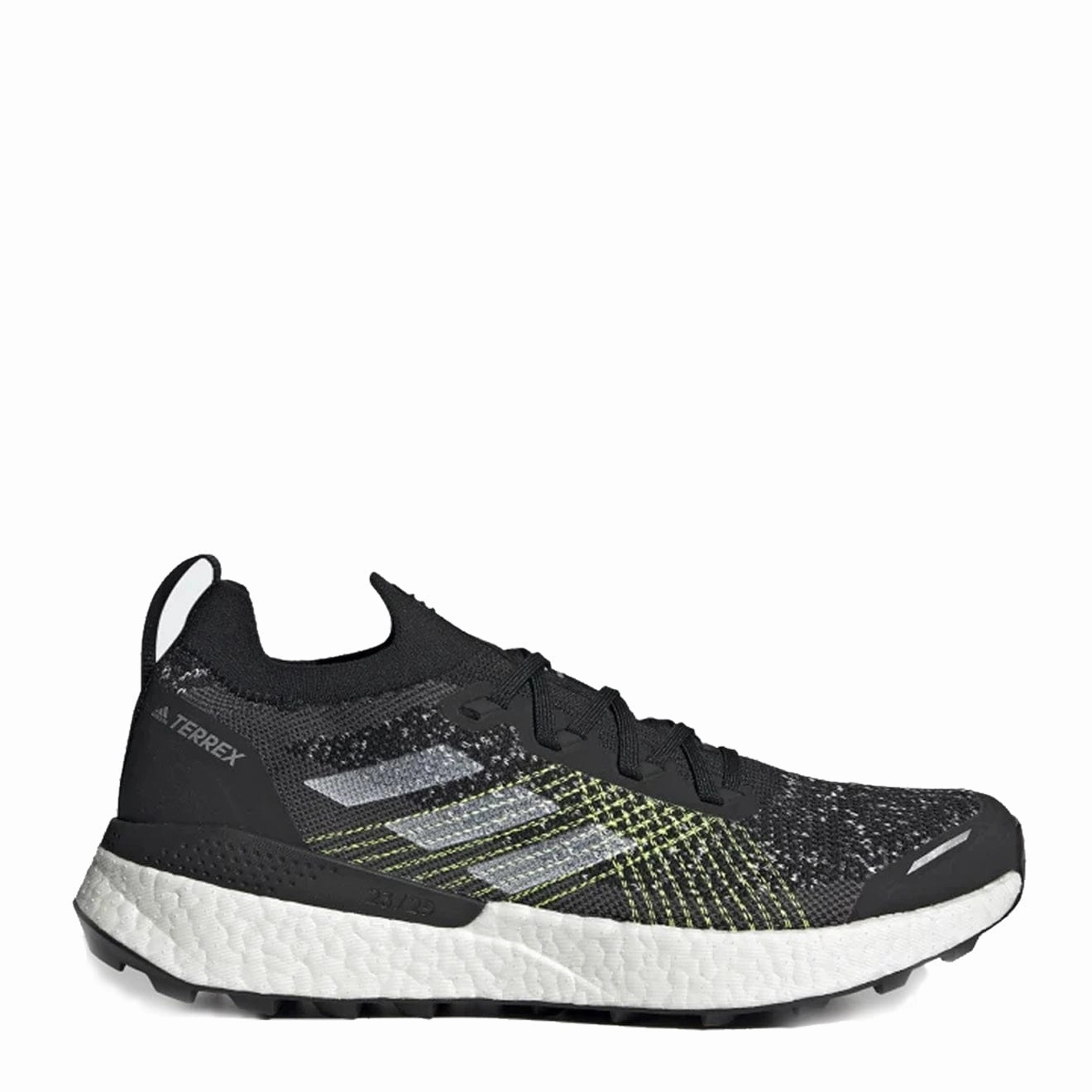 Comfort Shoes Adidas Terrex Two Ultra Trail Running Shoes Core Black / Cloud White / Solar Yellow