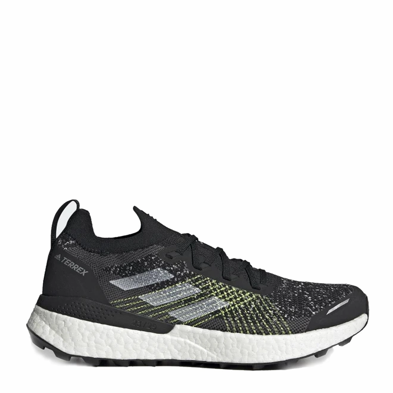 Travel Footwear Adidas Terrex Two Ultra Trail Running Shoes Core Black / Cloud White / Solar Yellow