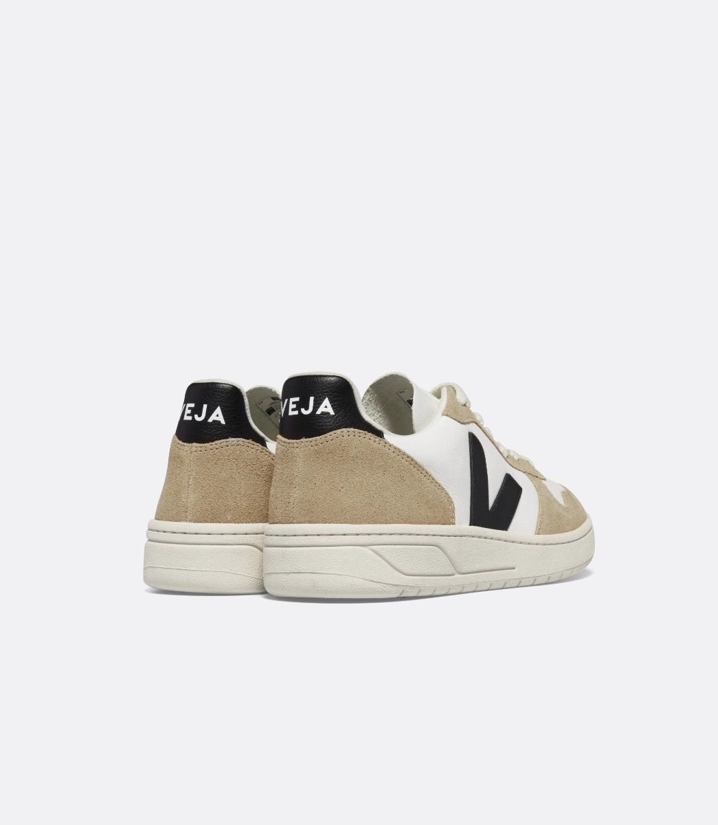 V-10 Leather - White/Black/Sahara Smart Casual Footwear