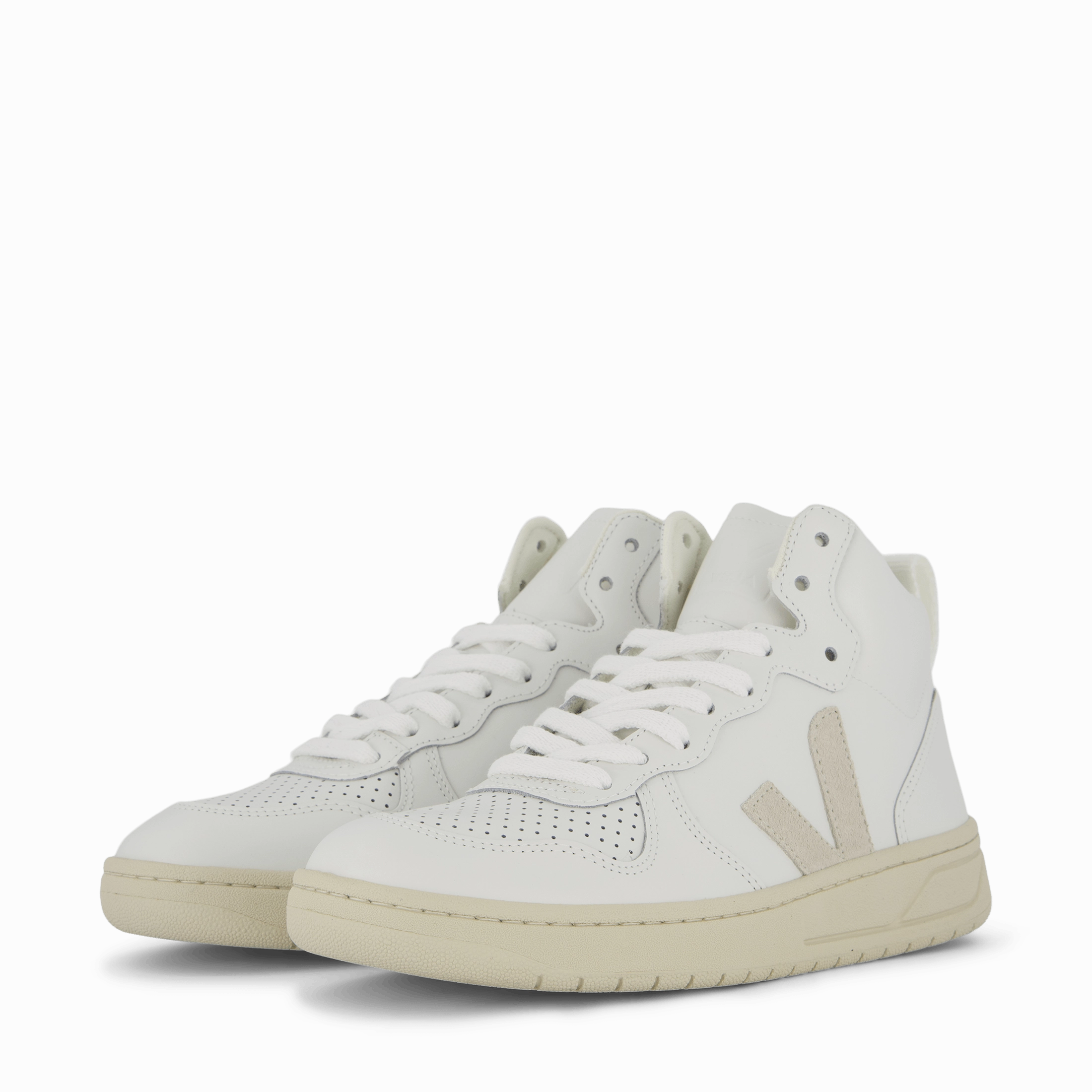 Statement Footwear Comfort Heel V-15 Leather Extra White Natural