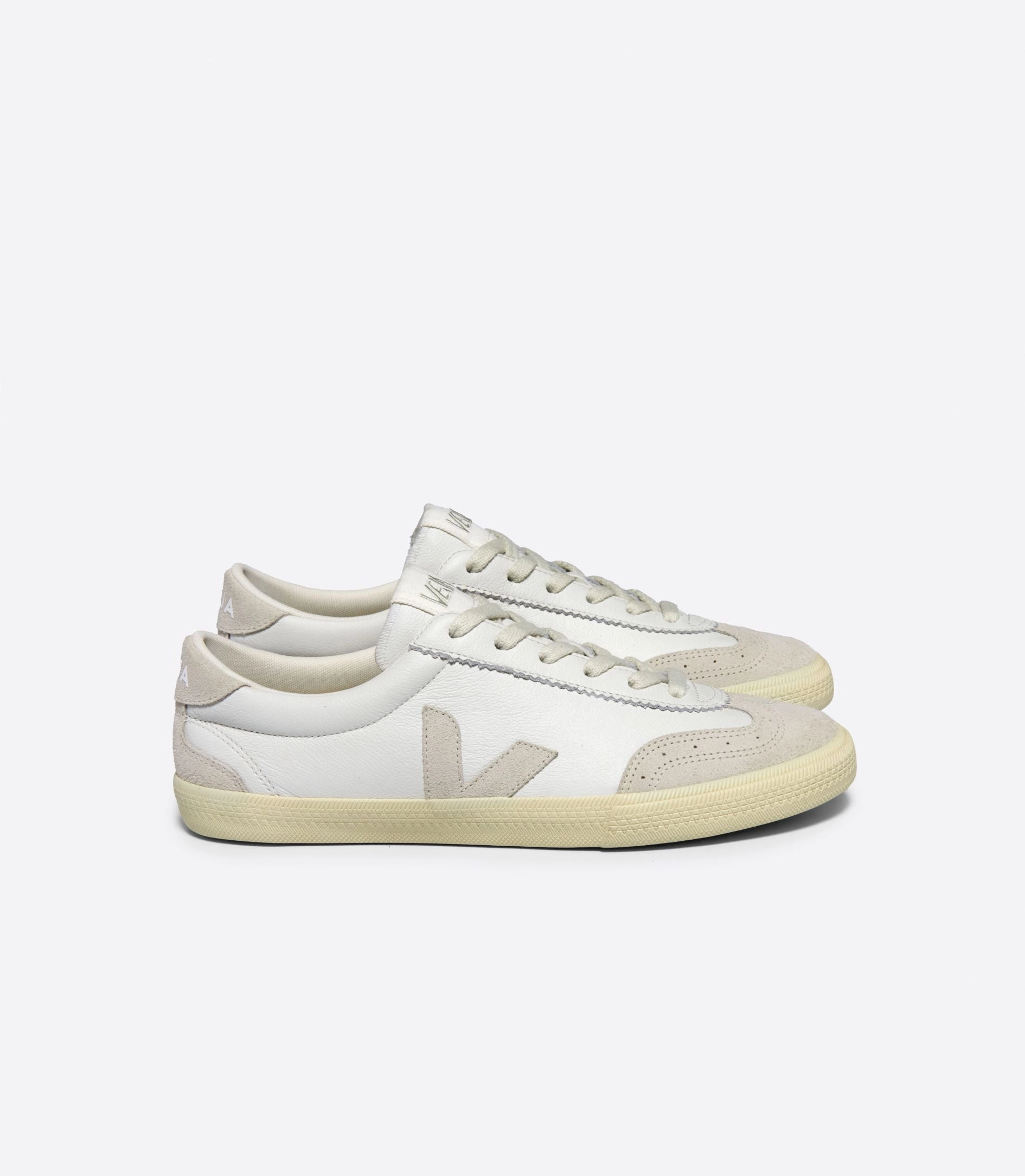 Volley Leather - White/Natural Minimal Footwear