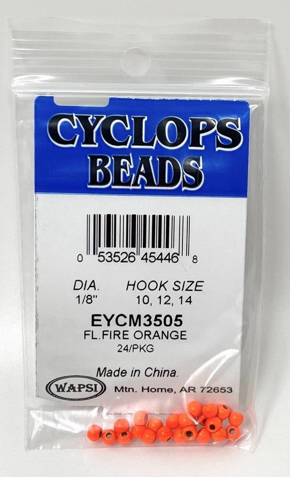 Wapsi Cyclops Bead Fl. Fire Orange
