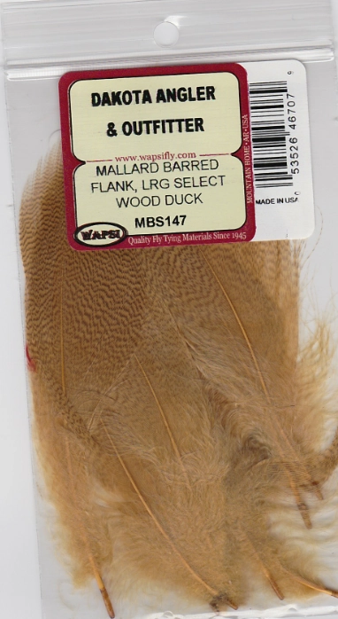 Wapsi Large Select Barred Mallard Flank dyed Wood Duck