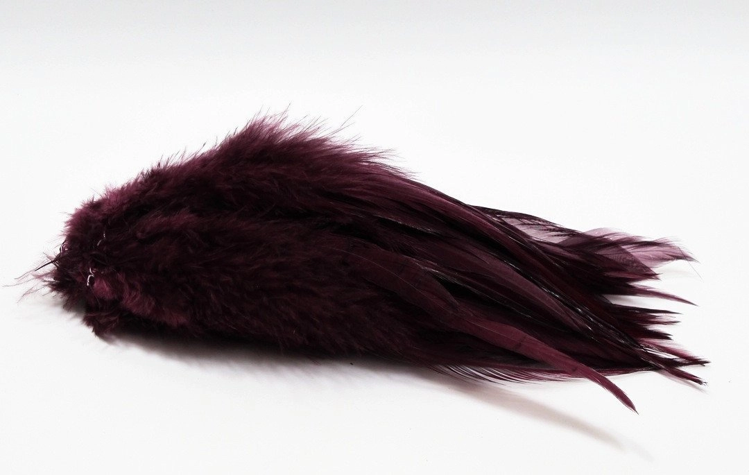 Wapsi Strung Saddle Hackle 1/4 oz. Dyed Over White