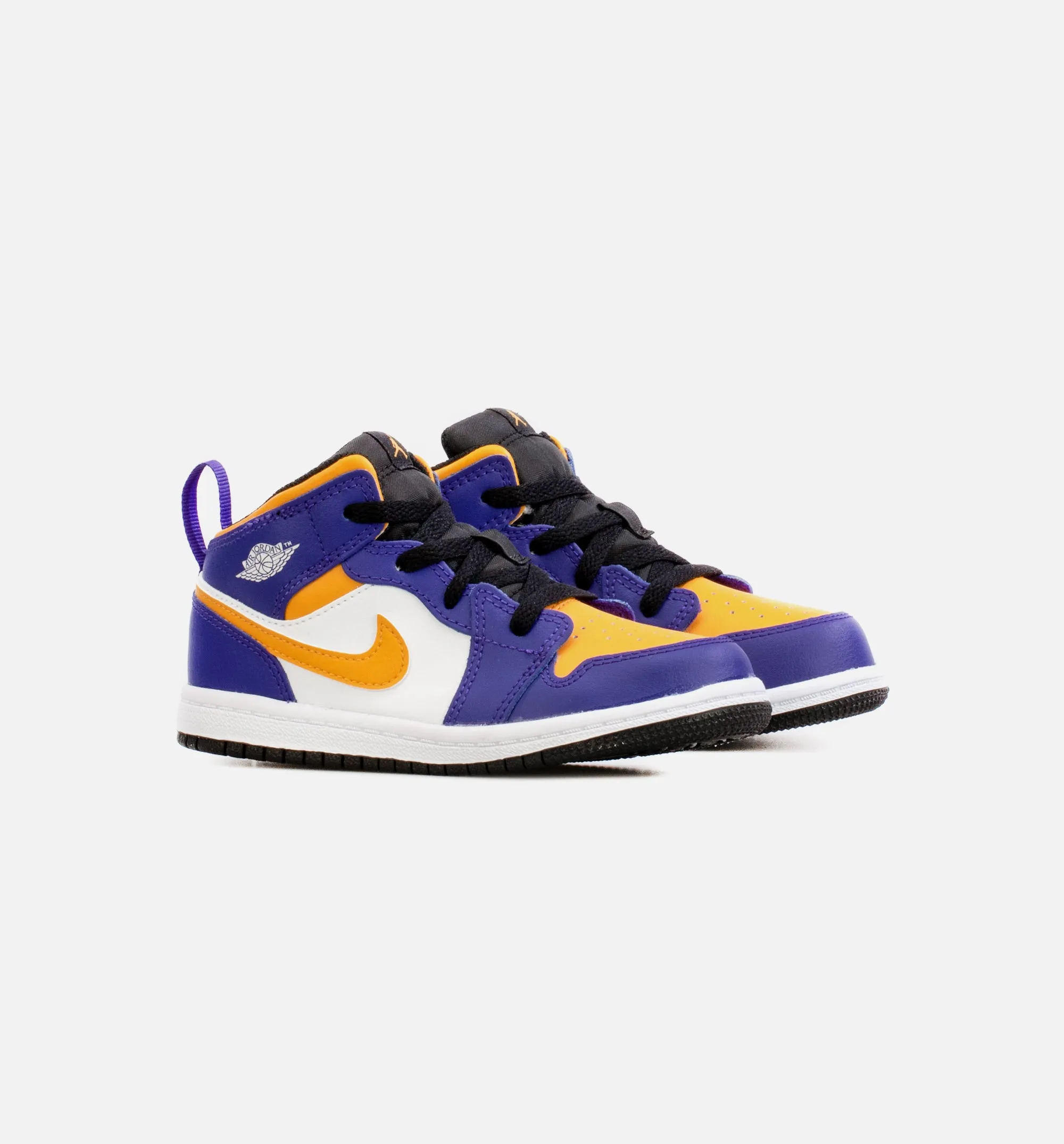 Stable Air Jordan 1 Mid Infant Toddler Lifestyle Shoe - Purple/Yellow