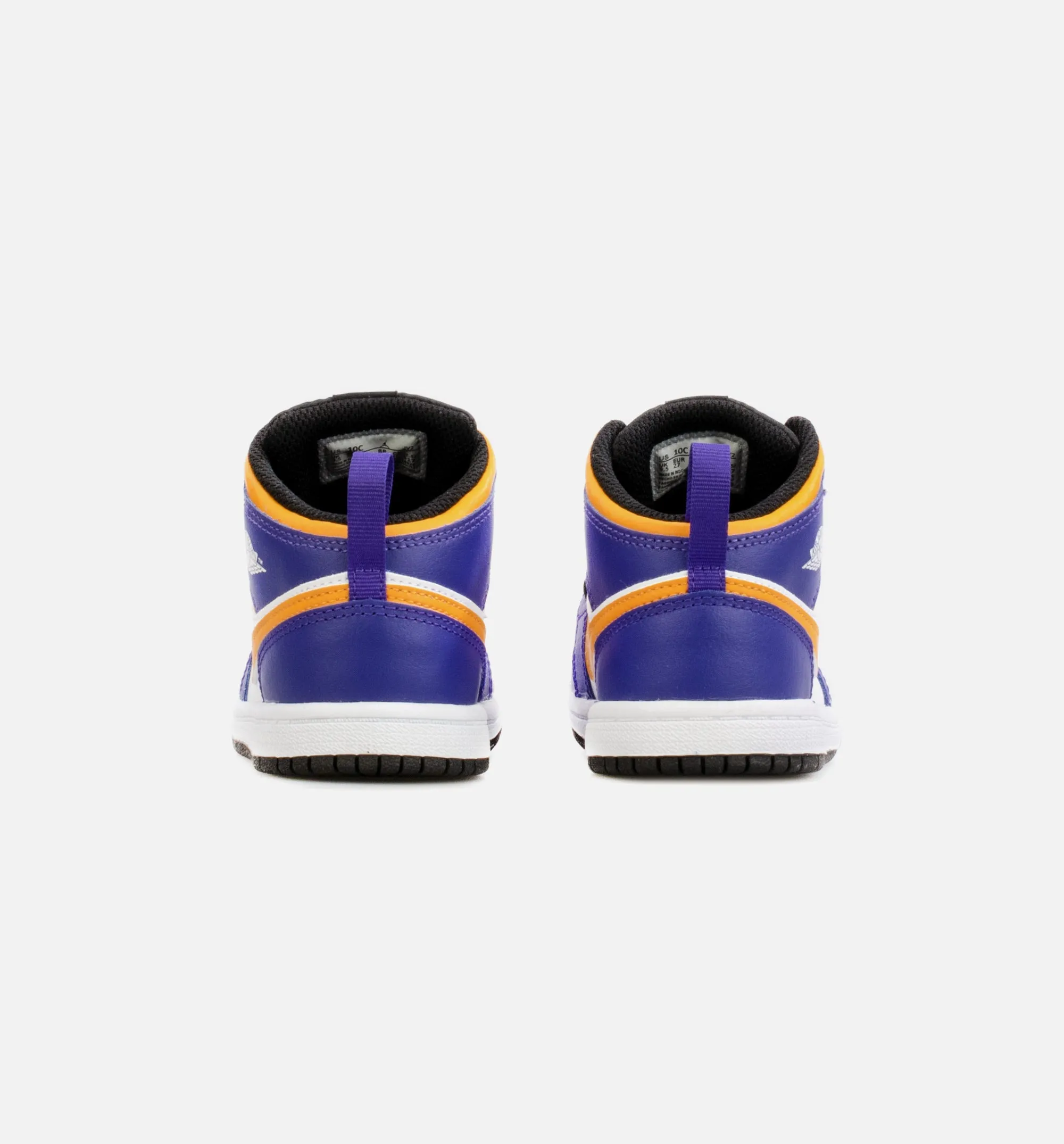 Daylong Comfort Weather Ready Air Jordan 1 Mid Infant Toddler Lifestyle Shoe - Purple/Yellow