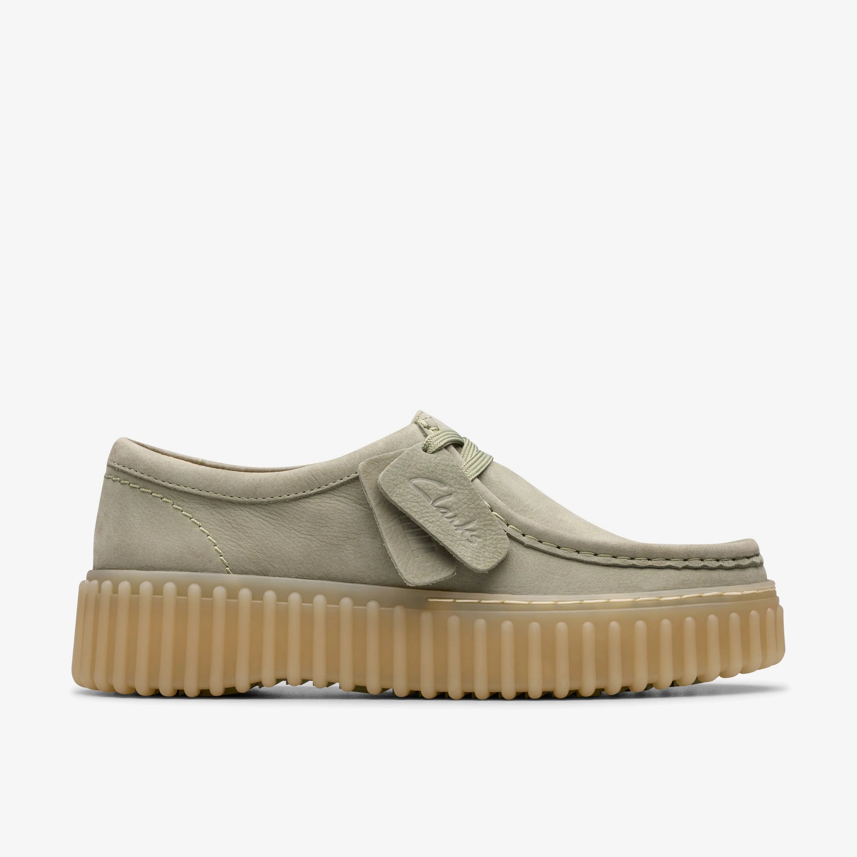 Flexible Minimalist Shoes Clarks | Casual Shoes | Women | Torhill Bee Light Green Nub