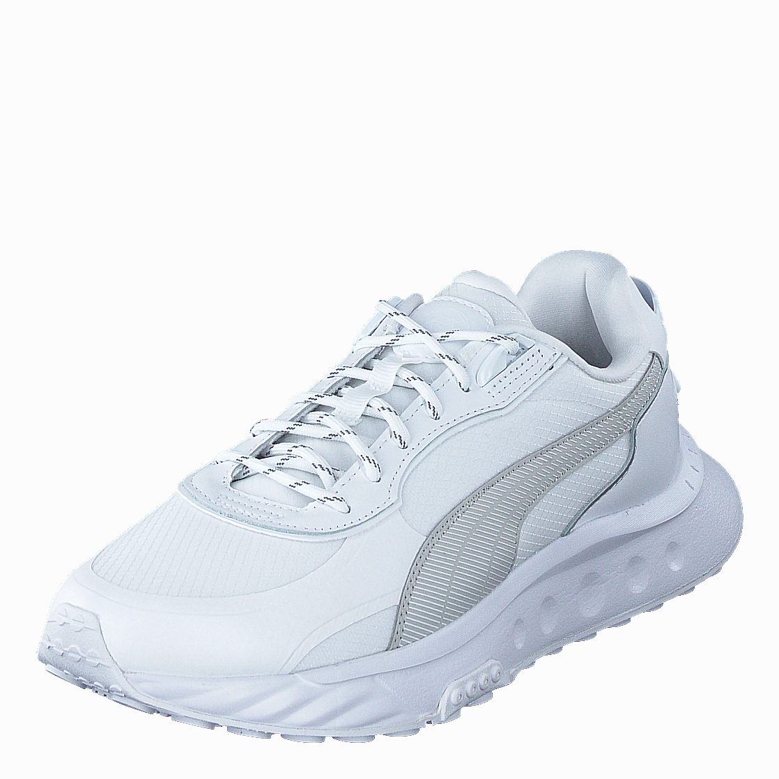 Wild Rider Grip Ls Puma White-Gray Violet Durable Shoes Smart Casual Footwear
