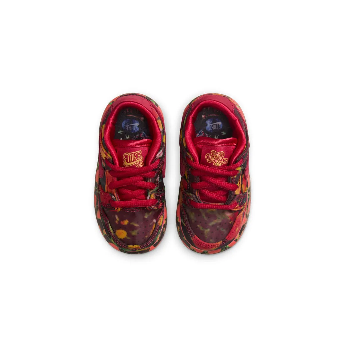   Wizard Of Oz Toddlers Sb Dunk Low Pro 'Poppy Fields' Leather Shoes Flat Feet Shoes