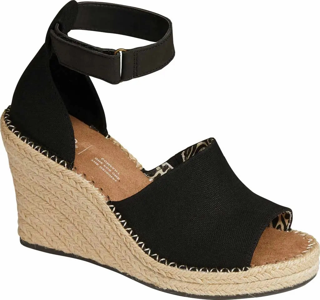 Women??S Toms Marisol ?C Chic Wedge Sandal With Cushioned Comfort Supportive Easy On Off